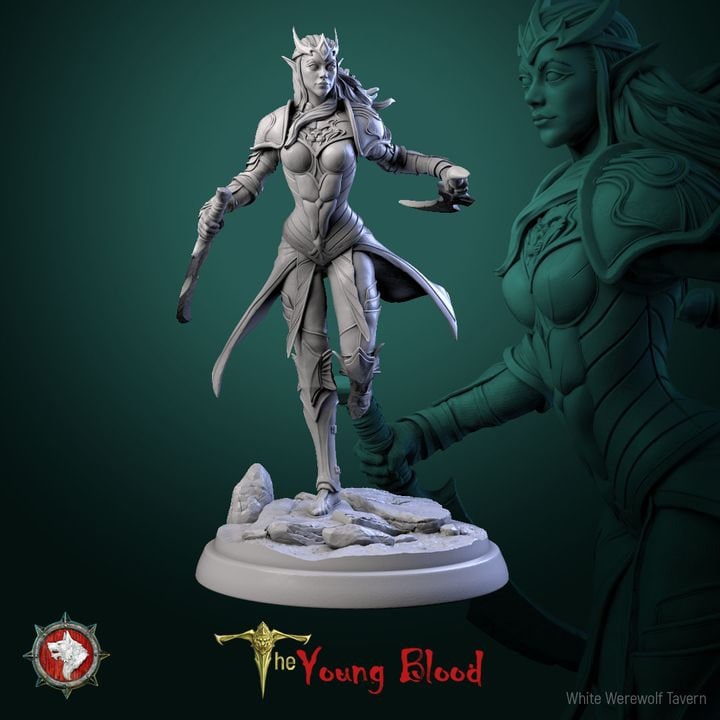 Elven Female Warriors - Unpainted Miniatures