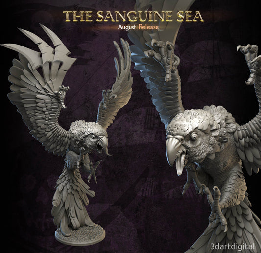 Big Polly - Giant Parrot - Sanguine Sea Set - Unpainted Miniature