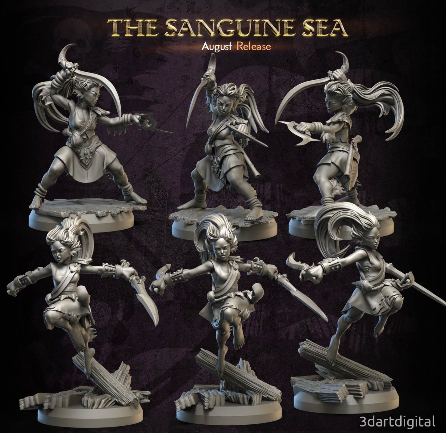 Halfmer Females - Sanguine Sea - Unpainted Miniature