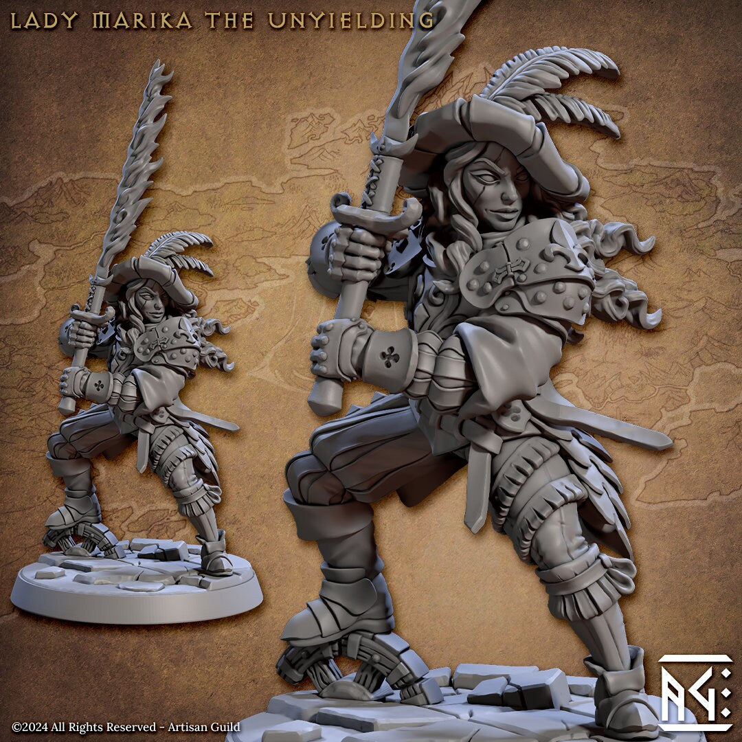 Lady Marika the Unyielding - Vanguard Fighters Guild - Unpainted Miniature