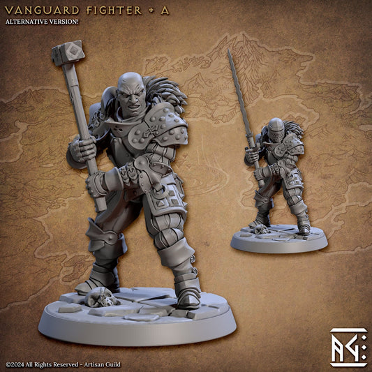 Fighter Pose A - Vanguard Fighters Guild - Unpainted Miniature