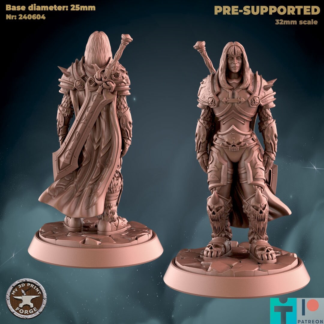 Death Knight Inquisitor - 2 Poses - Unpainted Miniature