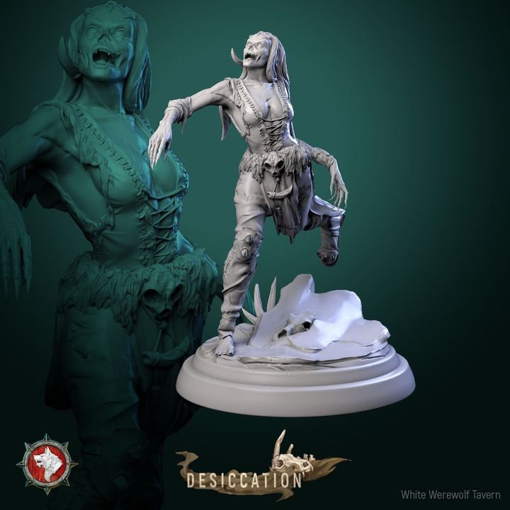 Zombie Barbarians - Females - Unpainted Miniature