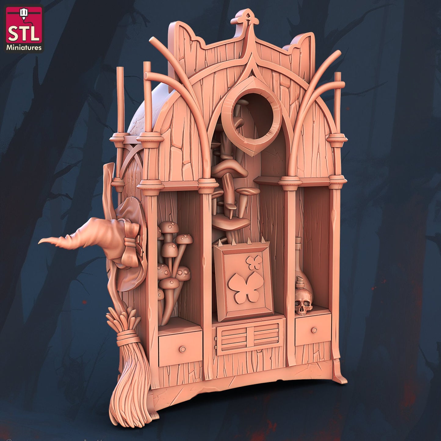 Witch Shelf - Witches Council Set - Unpainted Miniature