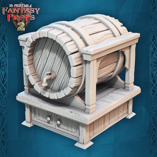 Big Barrel - Tavern Set - Unpainted Miniature