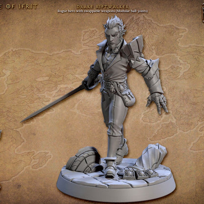 Drake Riftwalker - Raid at the Temple Ifrit Set - Unpainted Miniature