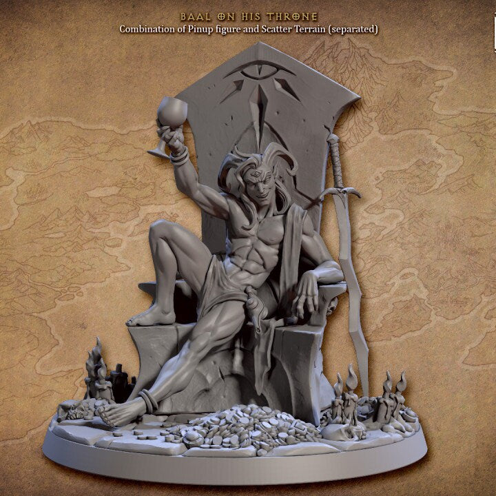 Baal on His Throne - Mezzalfiend - Pinup - City of Intrigues Set - Unpainted Miniature