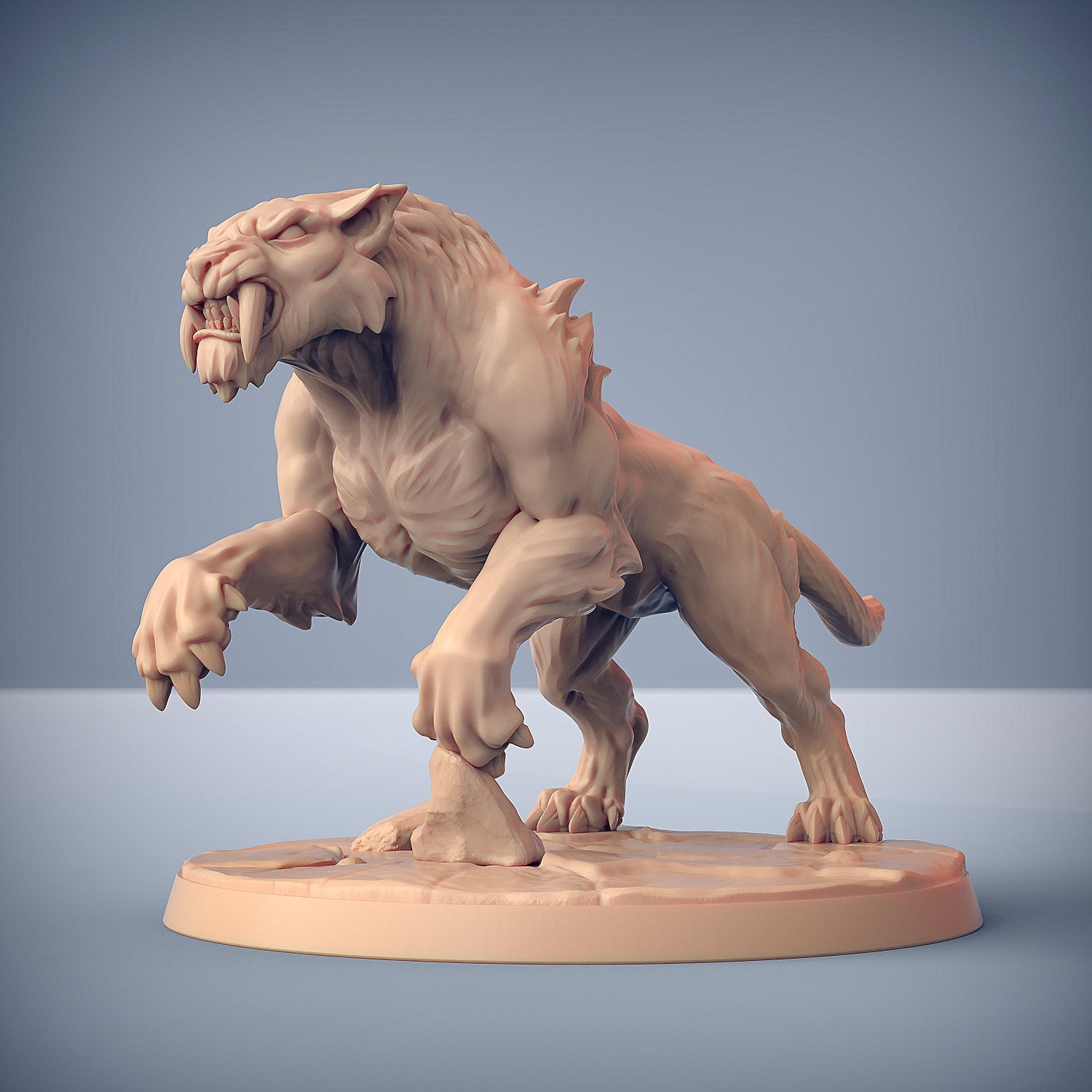 Smilodon Cats - 4 Poses - Dragonpeak Barbarian - Unpainted Miniature