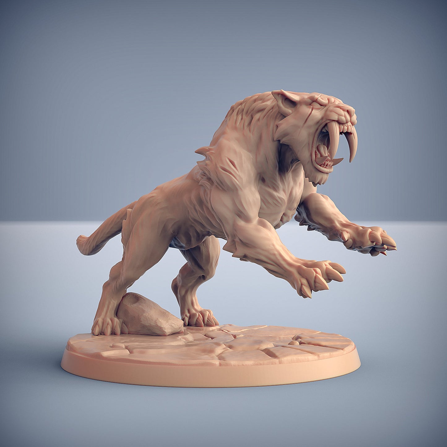 Smilodon Cats - 4 Poses - Dragonpeak Barbarian - Unpainted Miniature