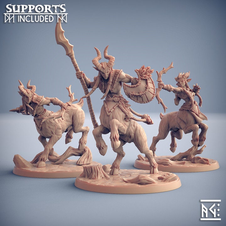 Arverian Cervitaurs - Arverian Woodkeeper Set - Unpainted Miniature