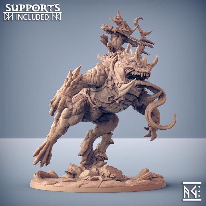 Giant Horned Demonfrog - Swamp Gurunda Set - Unpainted Miniature