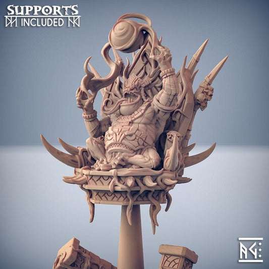 King Sgrakkor III - Swamp Gurunda Set - Unpainted Miniature