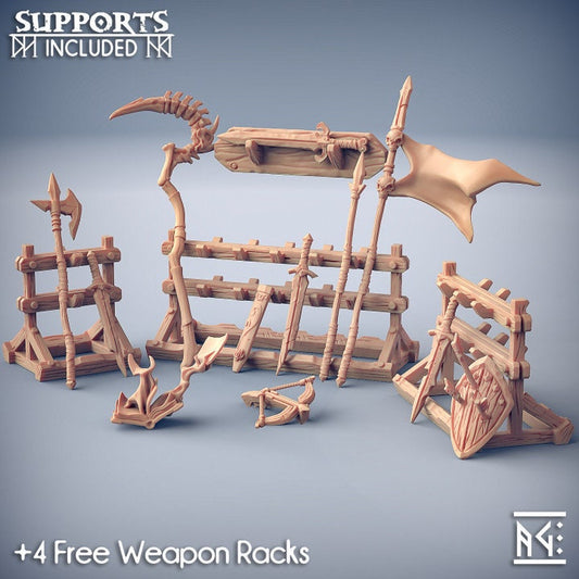 Weapon Rack - Oldburg Fallen Ones Set - Unpainted Miniature