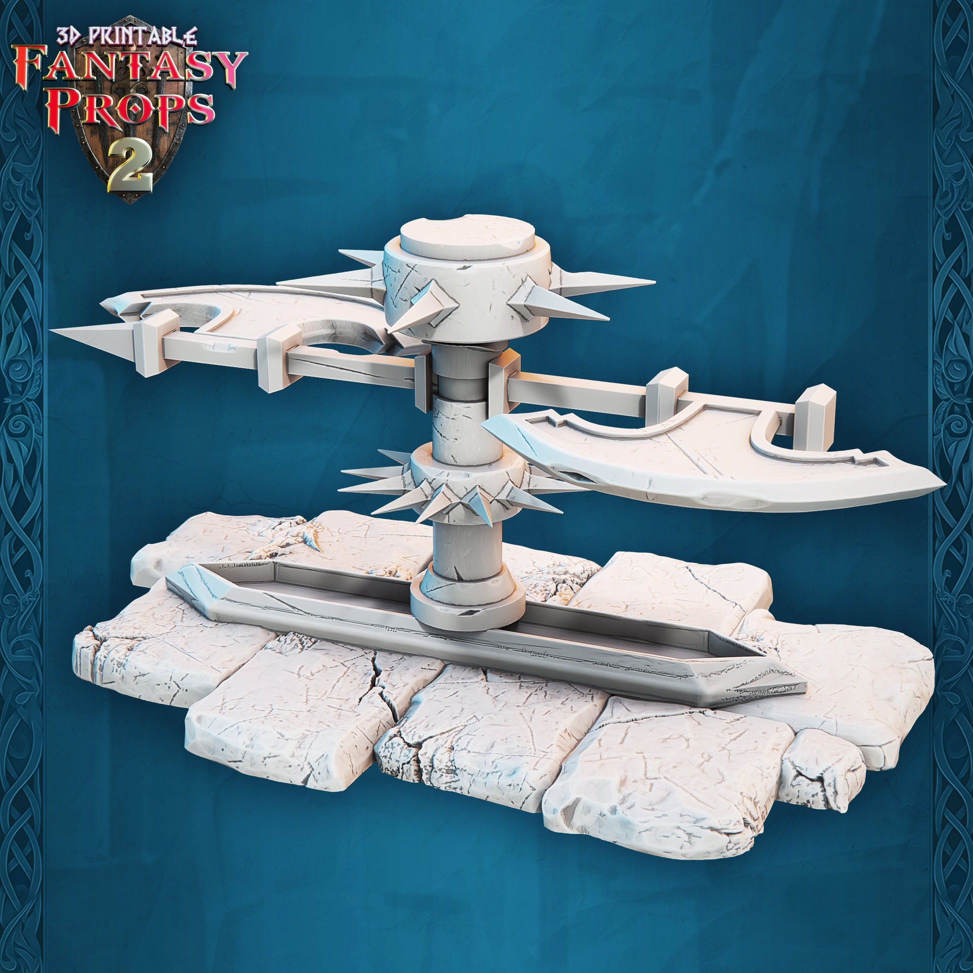Axe Trap - Dungeon Set - 32mm Scale - Unpainted Miniature