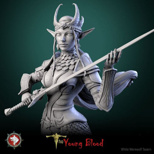 Ysselara - Female Elf Fighter - Unpainted Miniatures