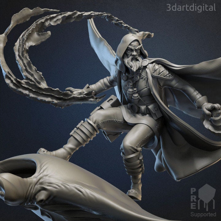 Manta Rider - Unpainted Miniature – Ryn's Wild Menagerie