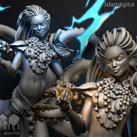 Mizuna the Grasper - Mermaid - Unpainted Miniature