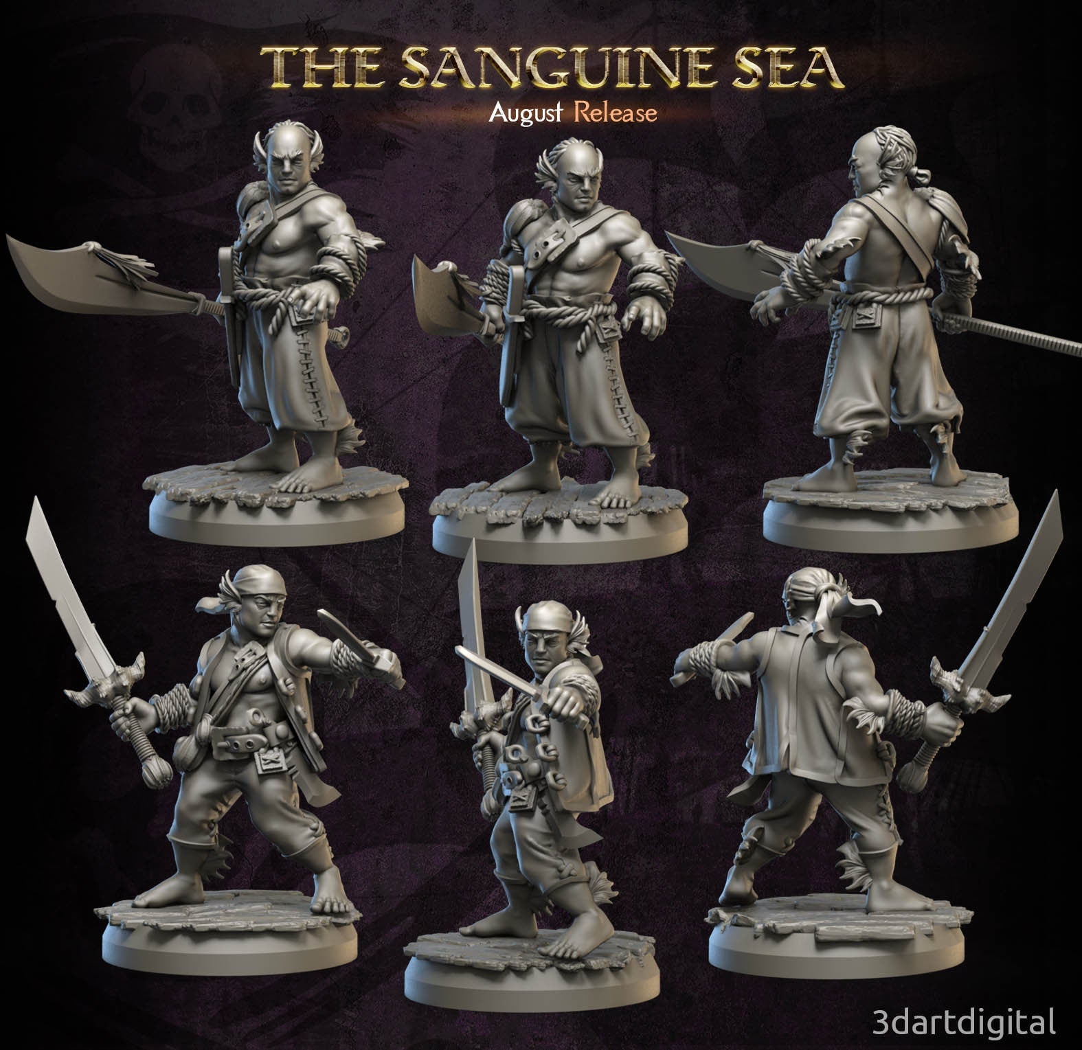 Halfmer Males - Sanguine Sea - Unpainted Miniature