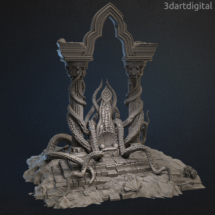 Living Throne - Mermaid Throne - Unpainted Miniature