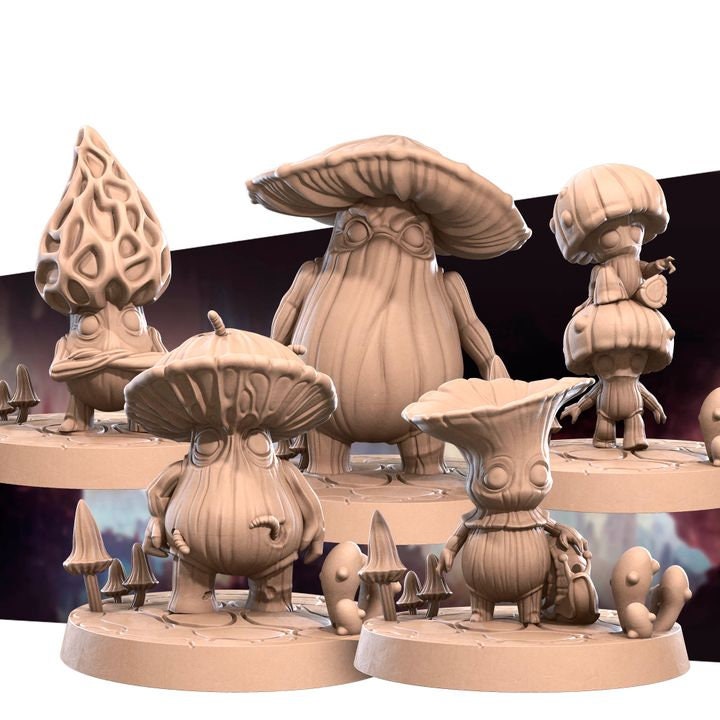 Myconid - Mushrooms - Unpainted Miniature