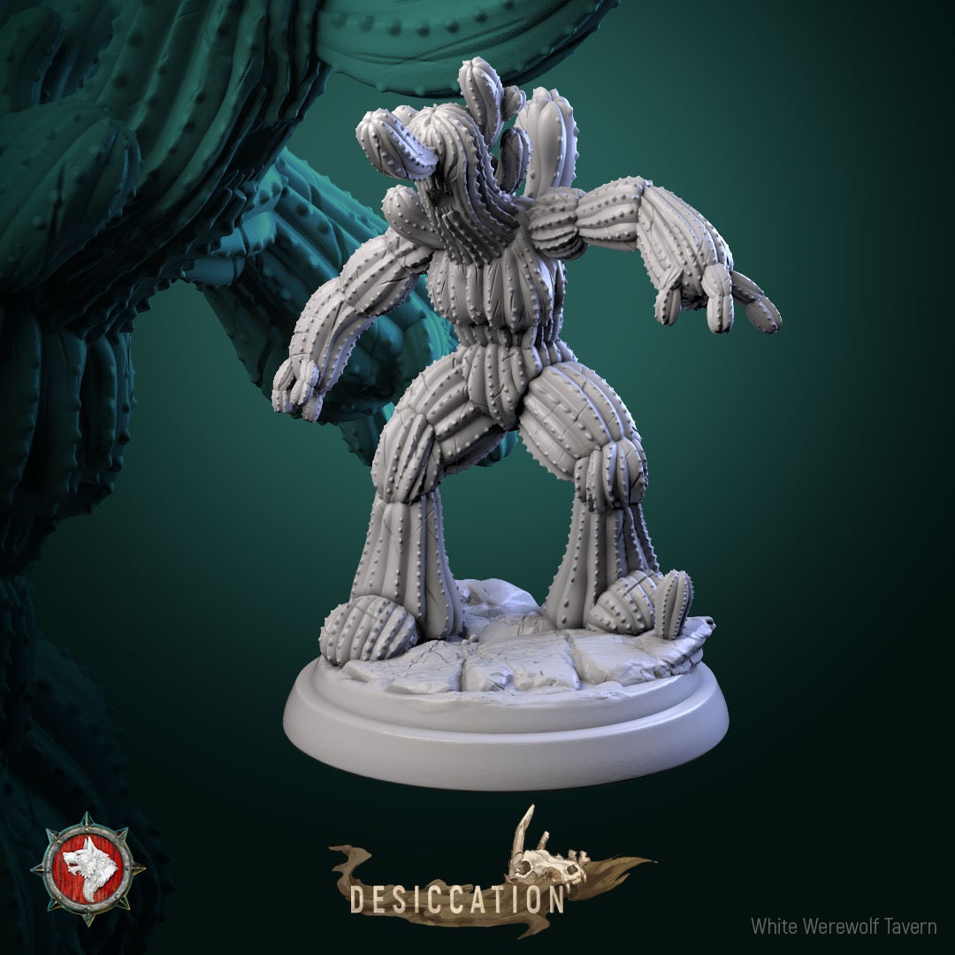 Desert Monster - Animated Cactus - Desication Set - Unpainted Miniature