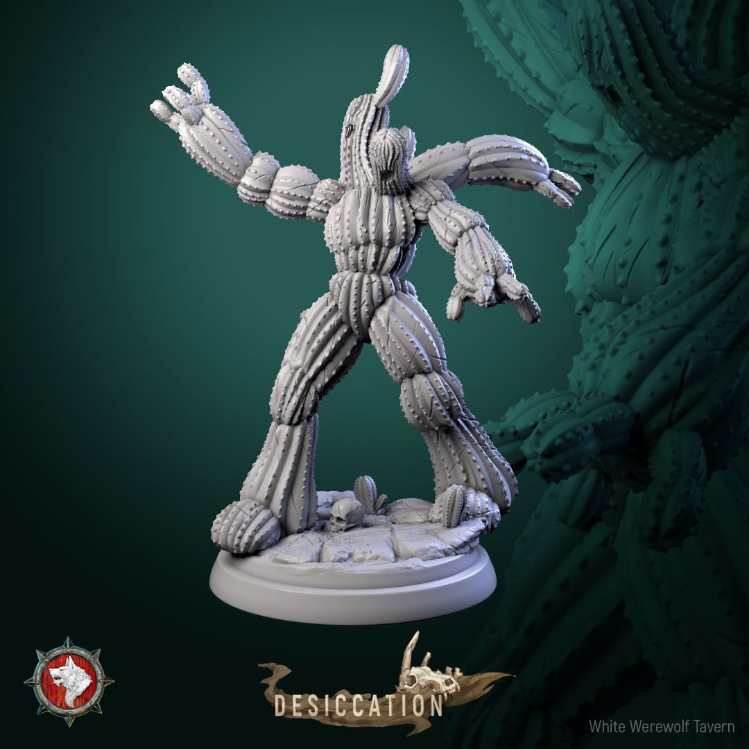 Desert Monster - Animated Cactus - Desication Set - Unpainted Miniature