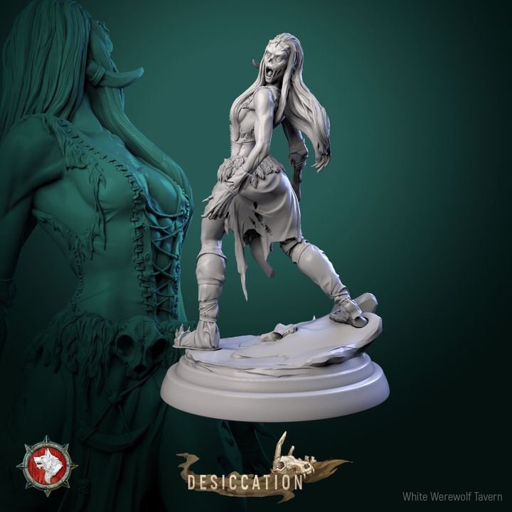 Zombie Barbarians - Females - Unpainted Miniature