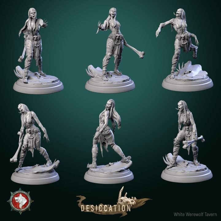 Zombie Barbarians - Females - Unpainted Miniature