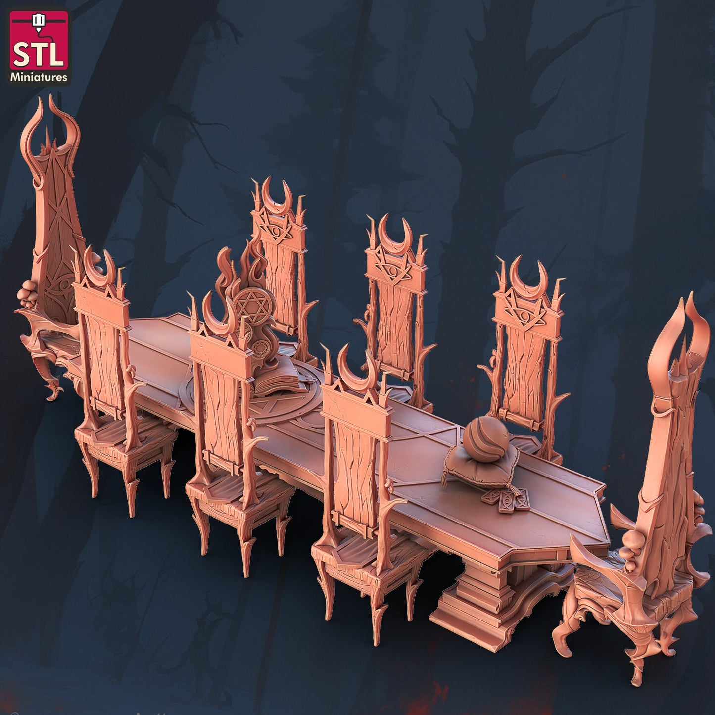 Council Table - Witches Council Set - Unpainted Miniature