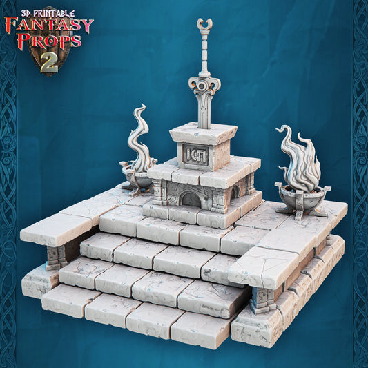 Sword Altar - Dungeon Set - Unpainted Miniature