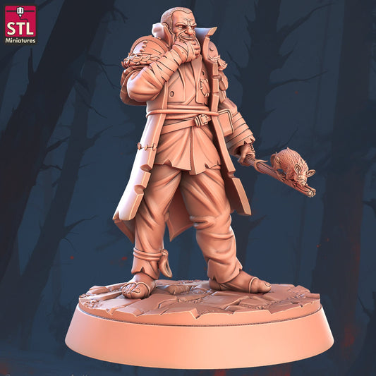 Old Human - Human Beggar - Pose A - Unpainted Miniature