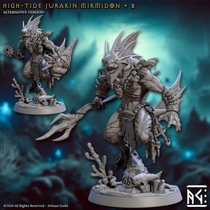 High Tide Jurakin - Pose B - Mirmidons of the Death-Tide - Unpainted Miniature