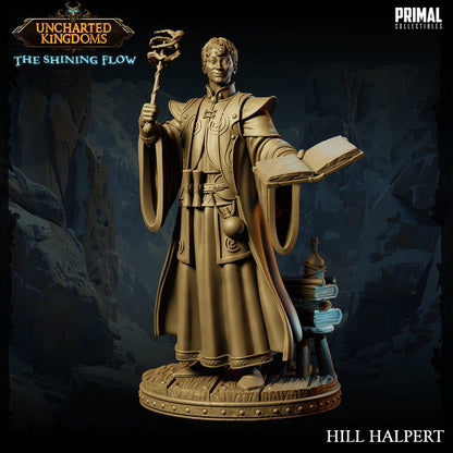 Hill Halpert - Human Wizard - Uncharted Kingdoms Set - Masters of Dungeons Quest - Unpainted Miniature