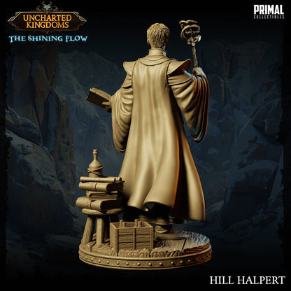 Hill Halpert - Human Wizard - Uncharted Kingdoms Set - Masters of Dungeons Quest - Unpainted Miniature