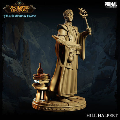 Hill Halpert - Human Wizard - Uncharted Kingdoms Set - Masters of Dungeons Quest - Unpainted Miniature