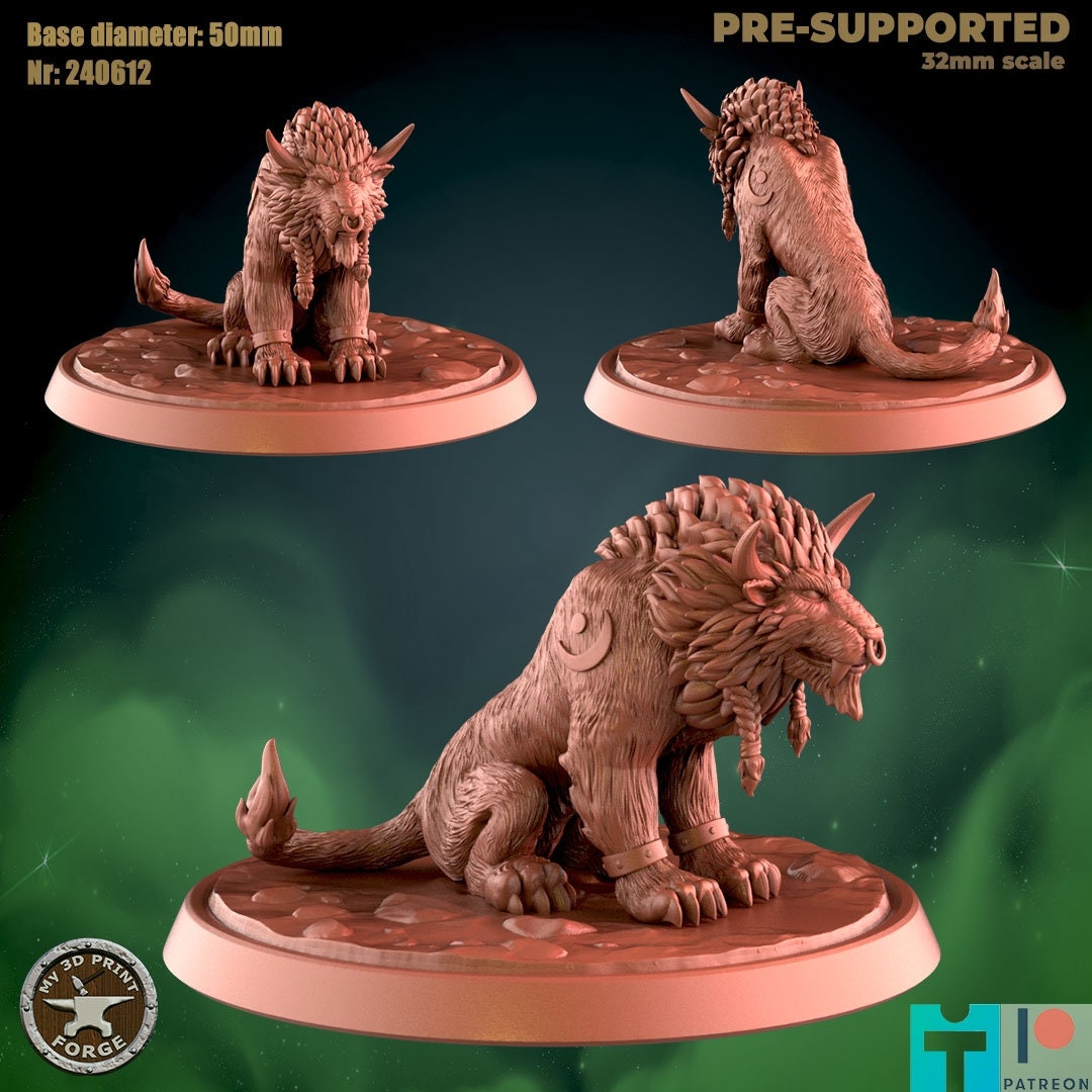 Cat - 8 Poses - Beast Shape - Druid Set - Unpainted Miniature