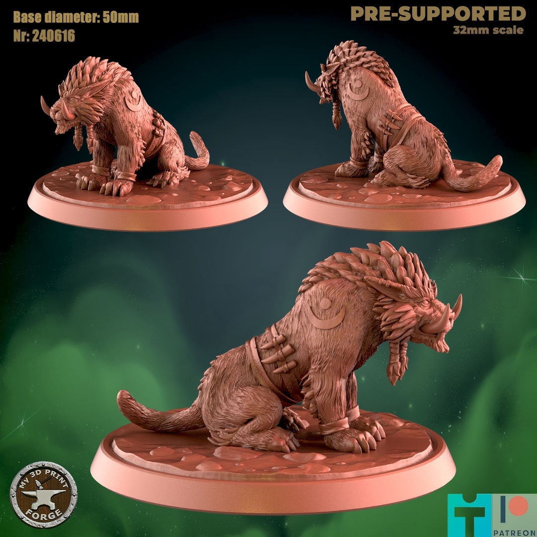 Cat - 8 Poses - Beast Shape - Druid Set - Unpainted Miniature