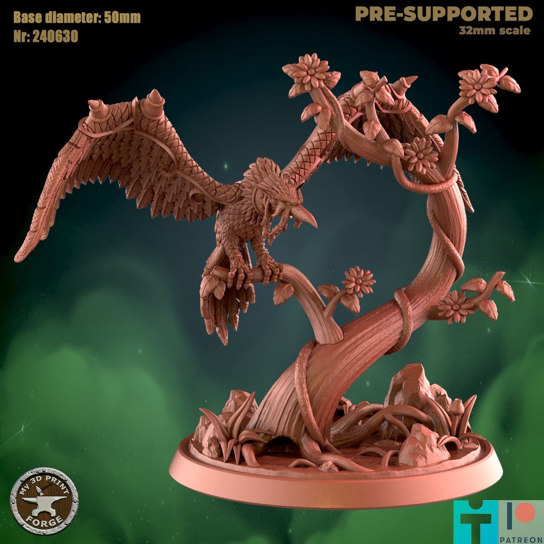 Owl - 3 Poses - Beast Shape - Druid Set - Unpainted Miniature