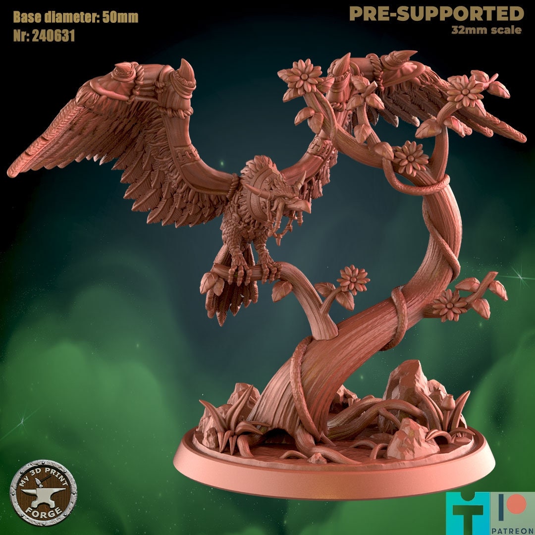 Owl - 3 Poses - Beast Shape - Druid Set - Unpainted Miniature