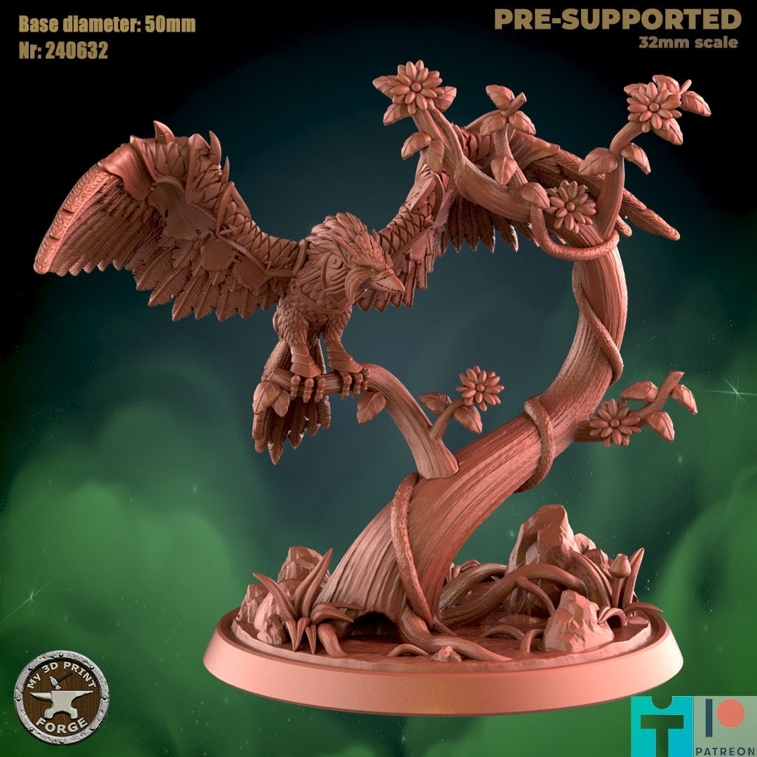 Owl - 3 Poses - Beast Shape - Druid Set - Unpainted Miniature