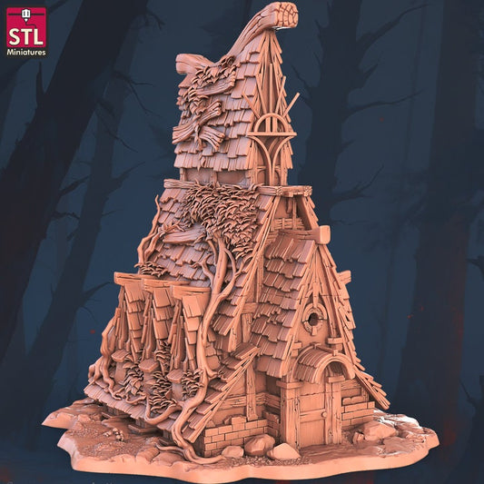 Witch Hut - Witches Council Set - Tabletop Terrain - Unpainted Miniature