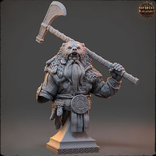 Ragnar Wolfslayer - Human Male Bust