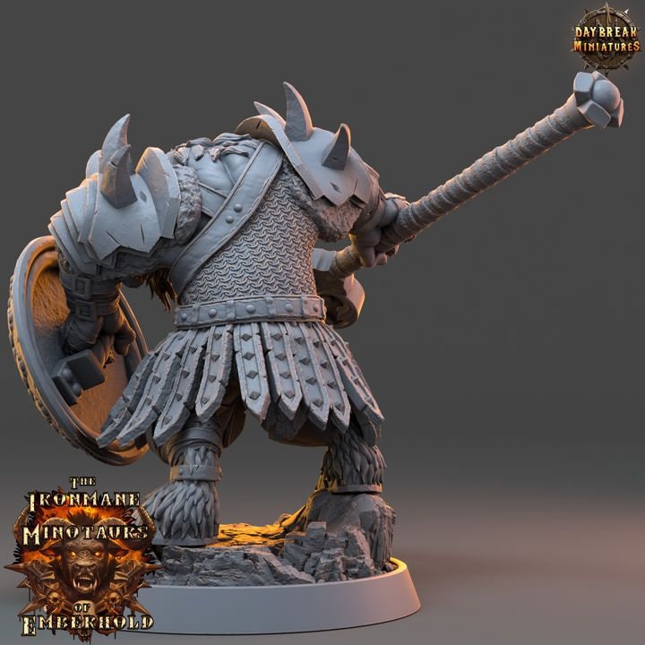 Vorgrim Nightstalker - The Ironmane Minotaurs of Emberhold - Unpainted Miniature