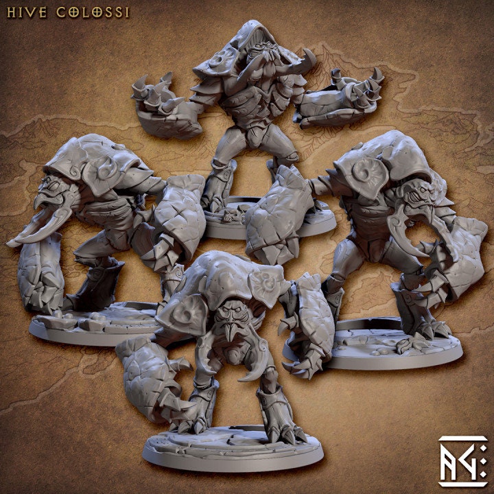 Hive Colossus - Slathaai of House Mora Set - Unpainted Miniature