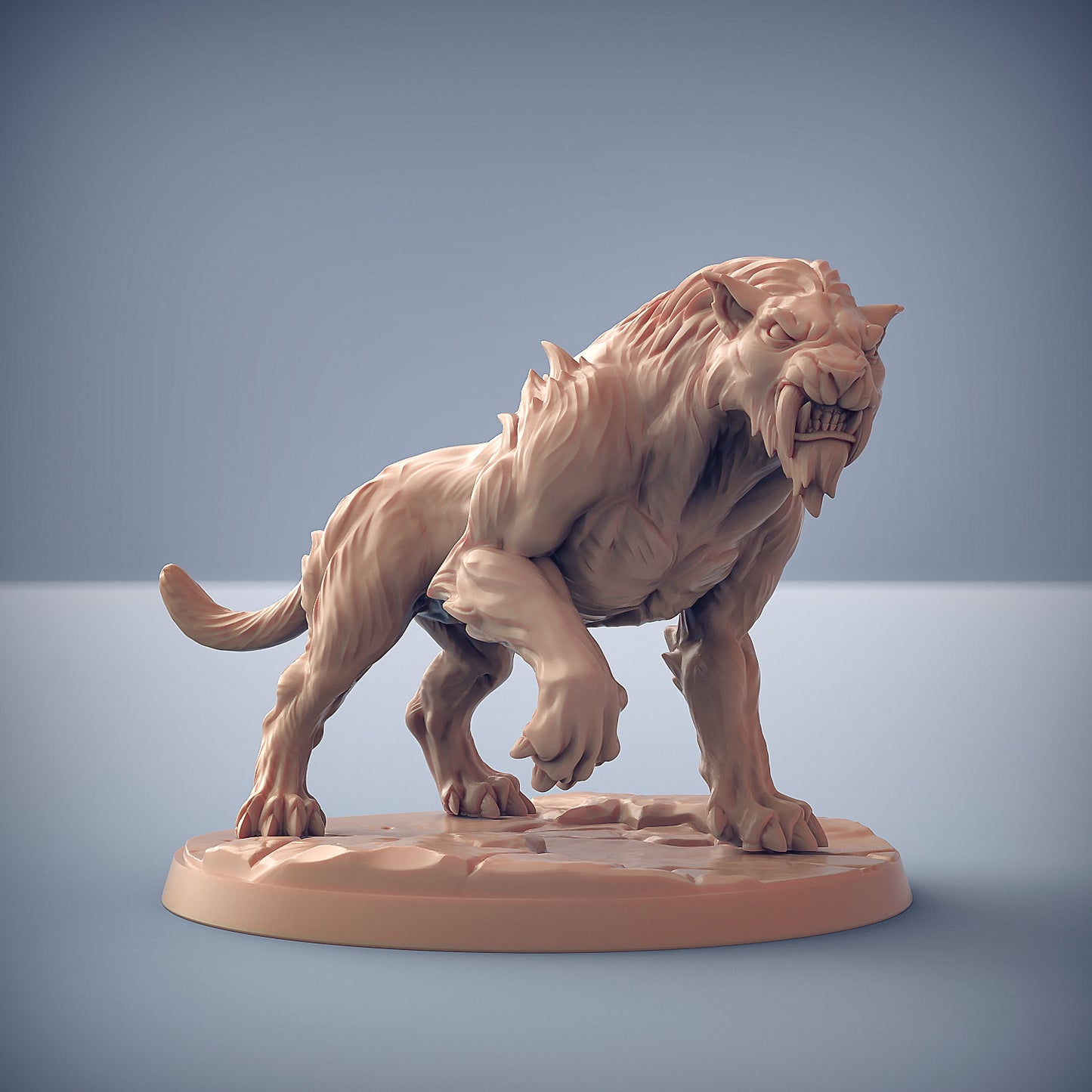 Smilodon Cats - 4 Poses - Dragonpeak Barbarian - Unpainted Miniature