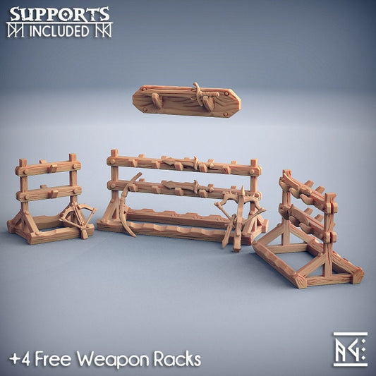 Weapon Rack - Thieves Guild Set - Unpainted Miniature