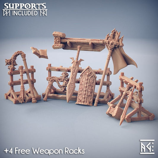 Weapon Rack - Requiem Templar Brotherhood Set - Unpainted Miniature