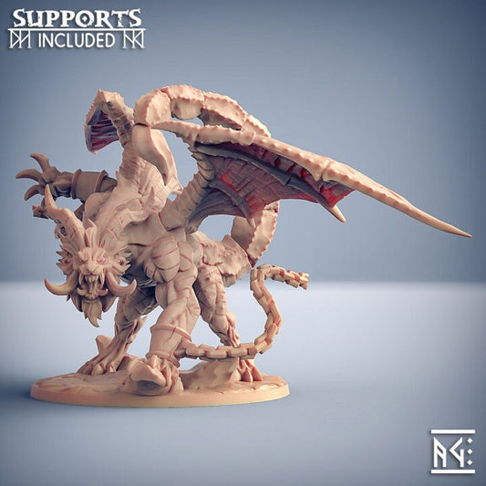 Ashen Manticore - Epic Boss - Unpainted Miniature