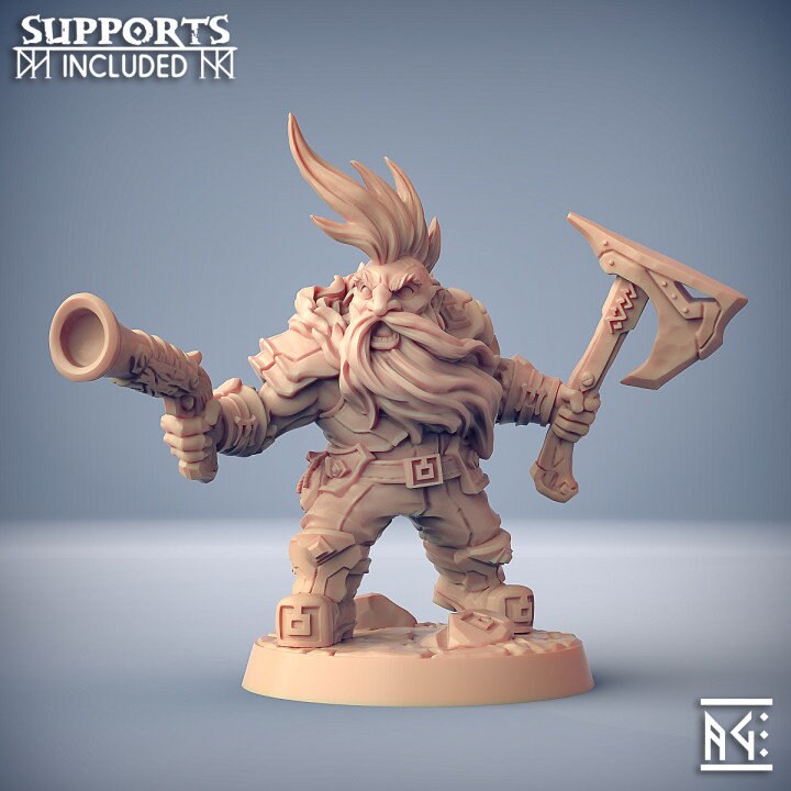 Dwarven Oathbreakers - Pose C - Unpainted Miniature