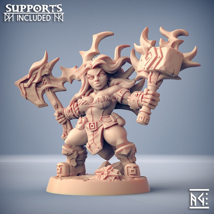 Helga Windfury - Dwarven Oathbreakers - Unpainted Miniature